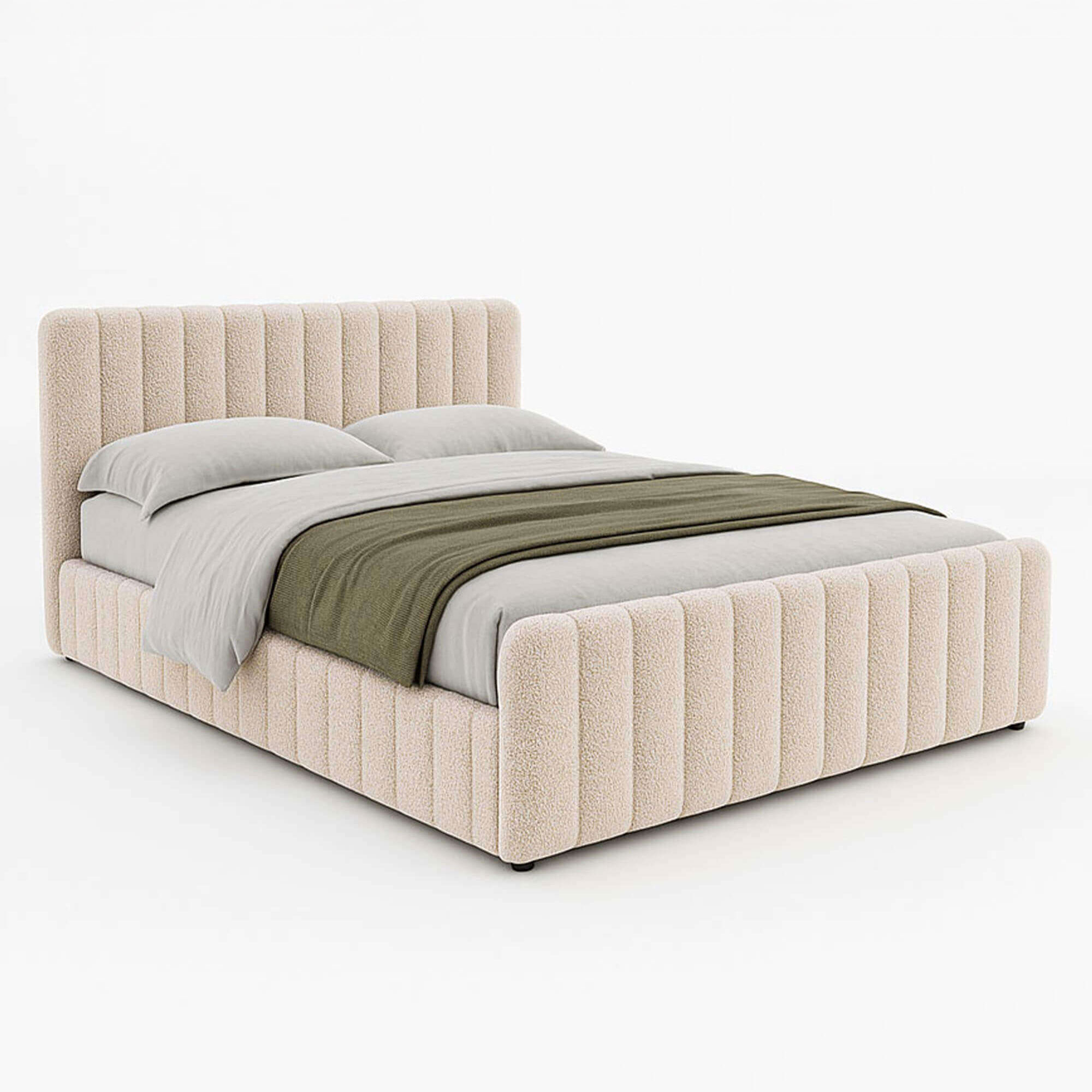 Łóżko tapicerowane SF1078P | 160x200 | Boucle | Beż #4